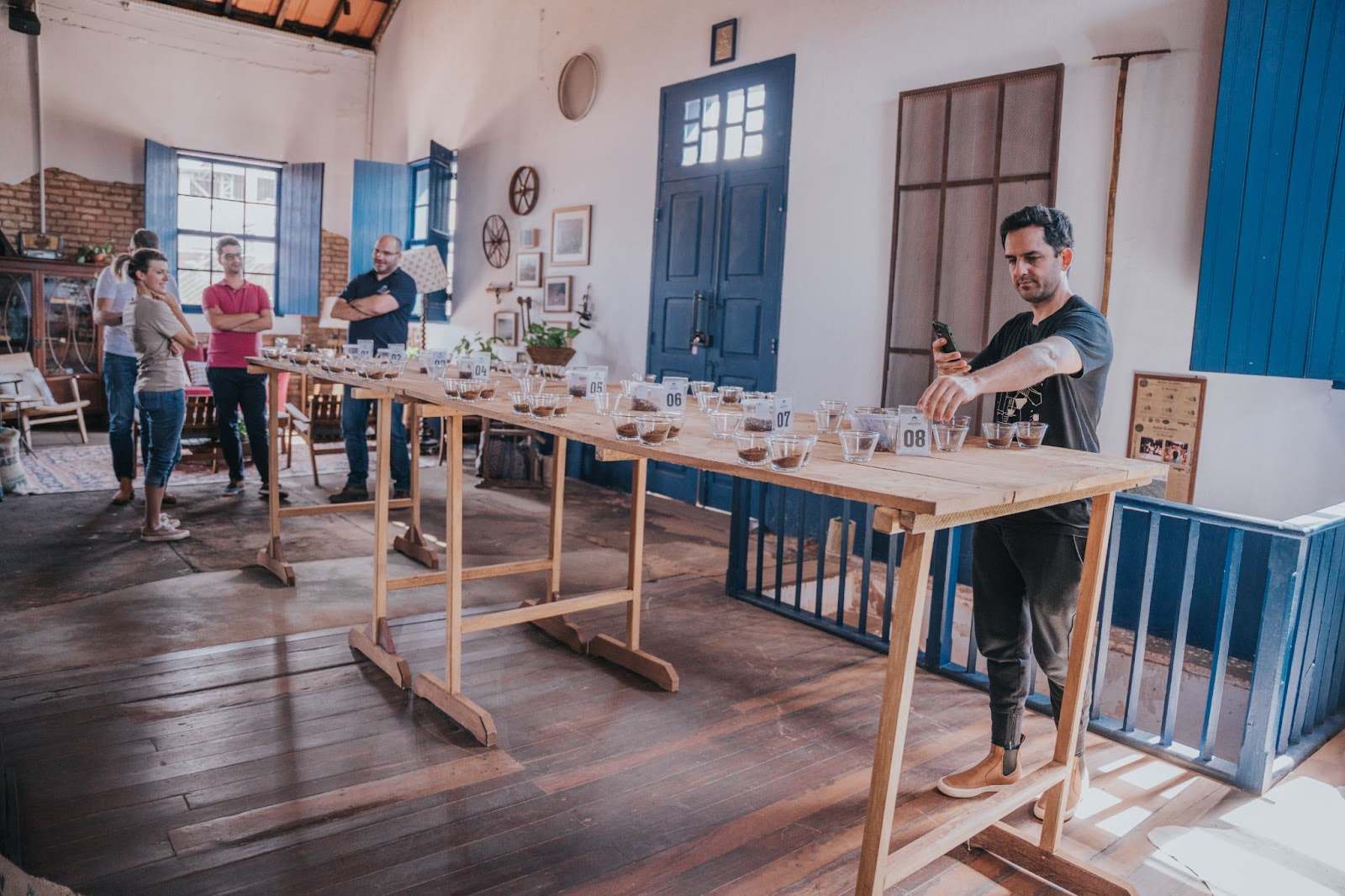 Prova de café especial em fazenda no interior de São Paulo 